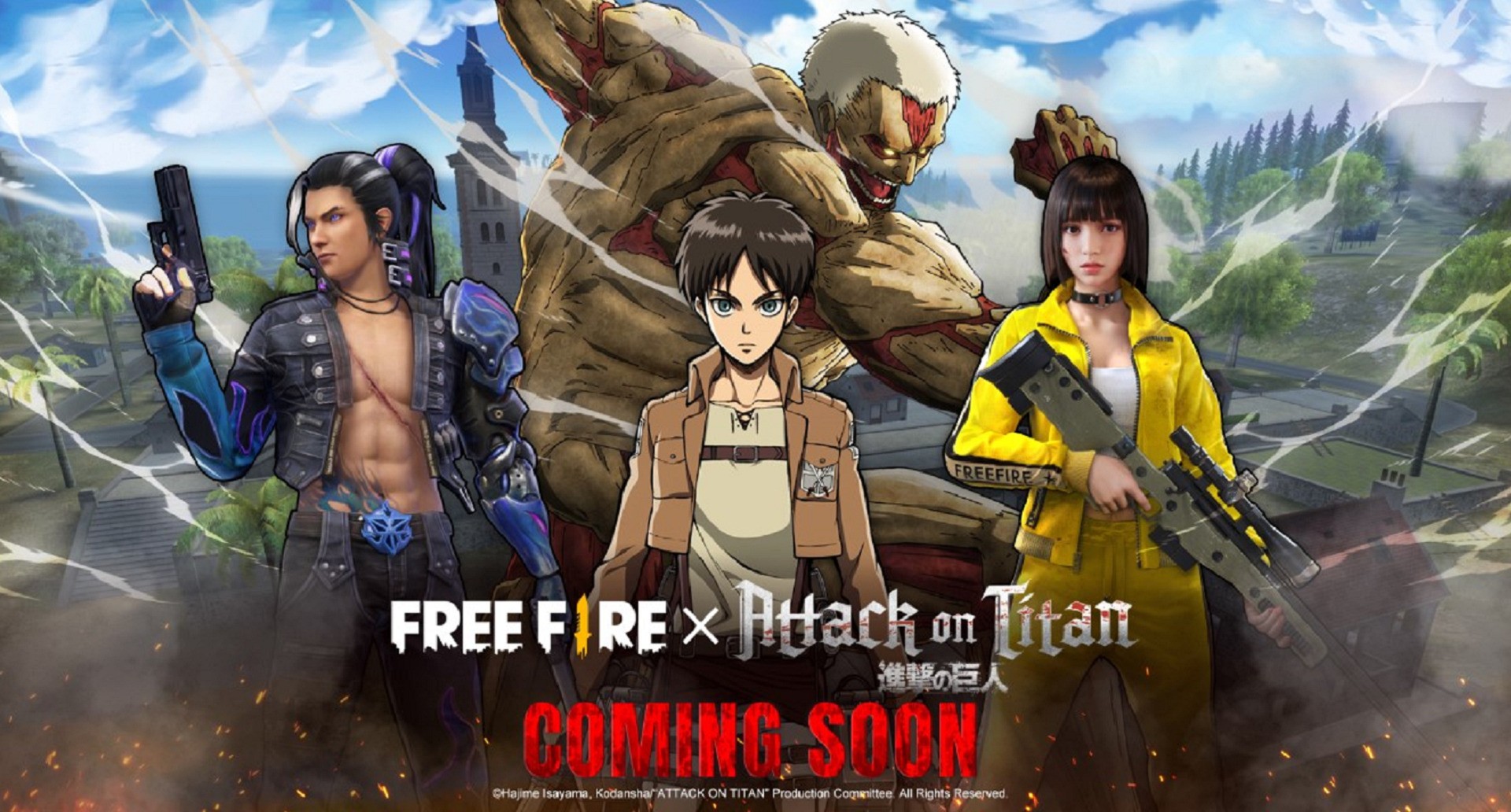 Free Fire Mengumumkan Kolaborasi dengan Attack on Titan! Siap-siap "Eren Knock"