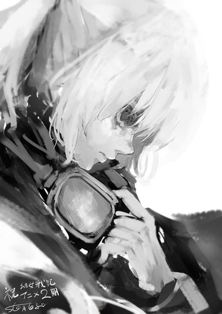 Ilustrasi perayaan oleh ilustrator novel Shinobu Shinotsuki