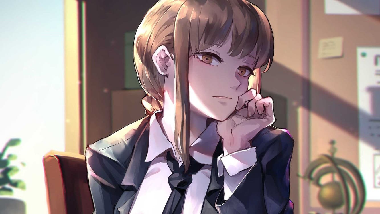 Seseorang Mengukur Oppai Character Makima Dari Chainsaw Man