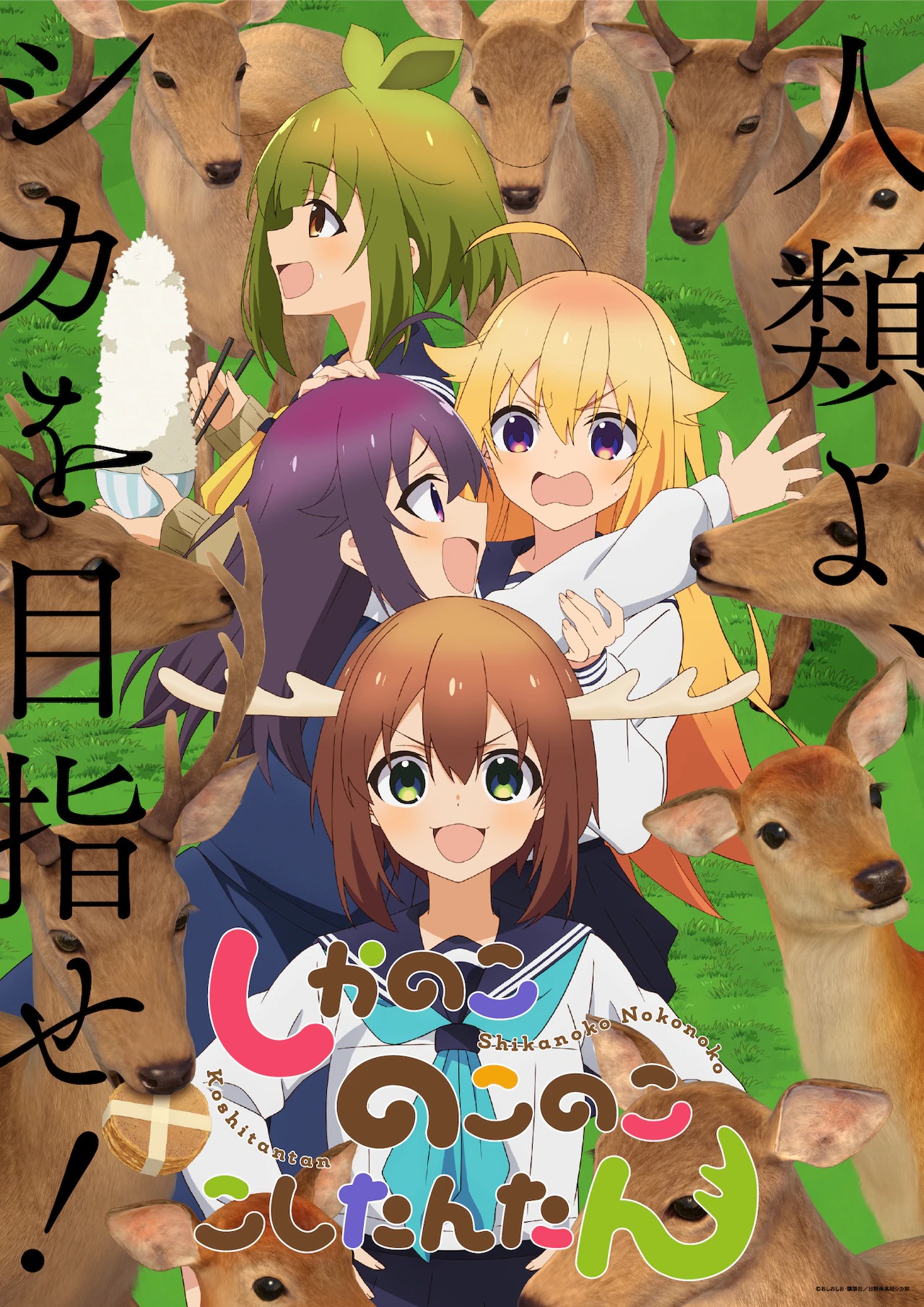 TVアニメ「しかのこのこのここしたんたん」キービジュアル第1弾