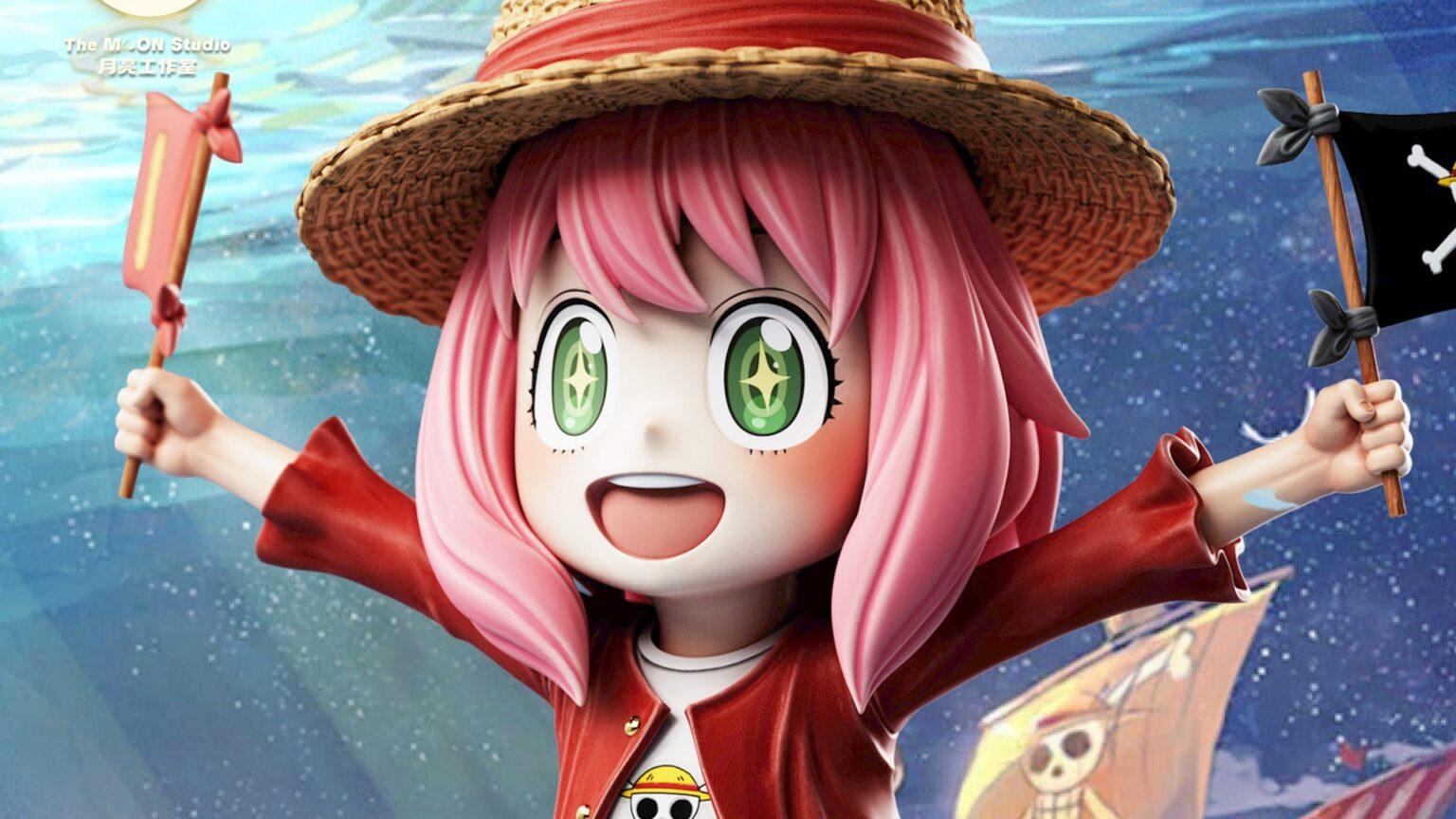 Kolaborasi Epik Anya Forger "SPY x FAMILY" Cosplay Jadi Monkey D. Luffy di Figure Terbaru