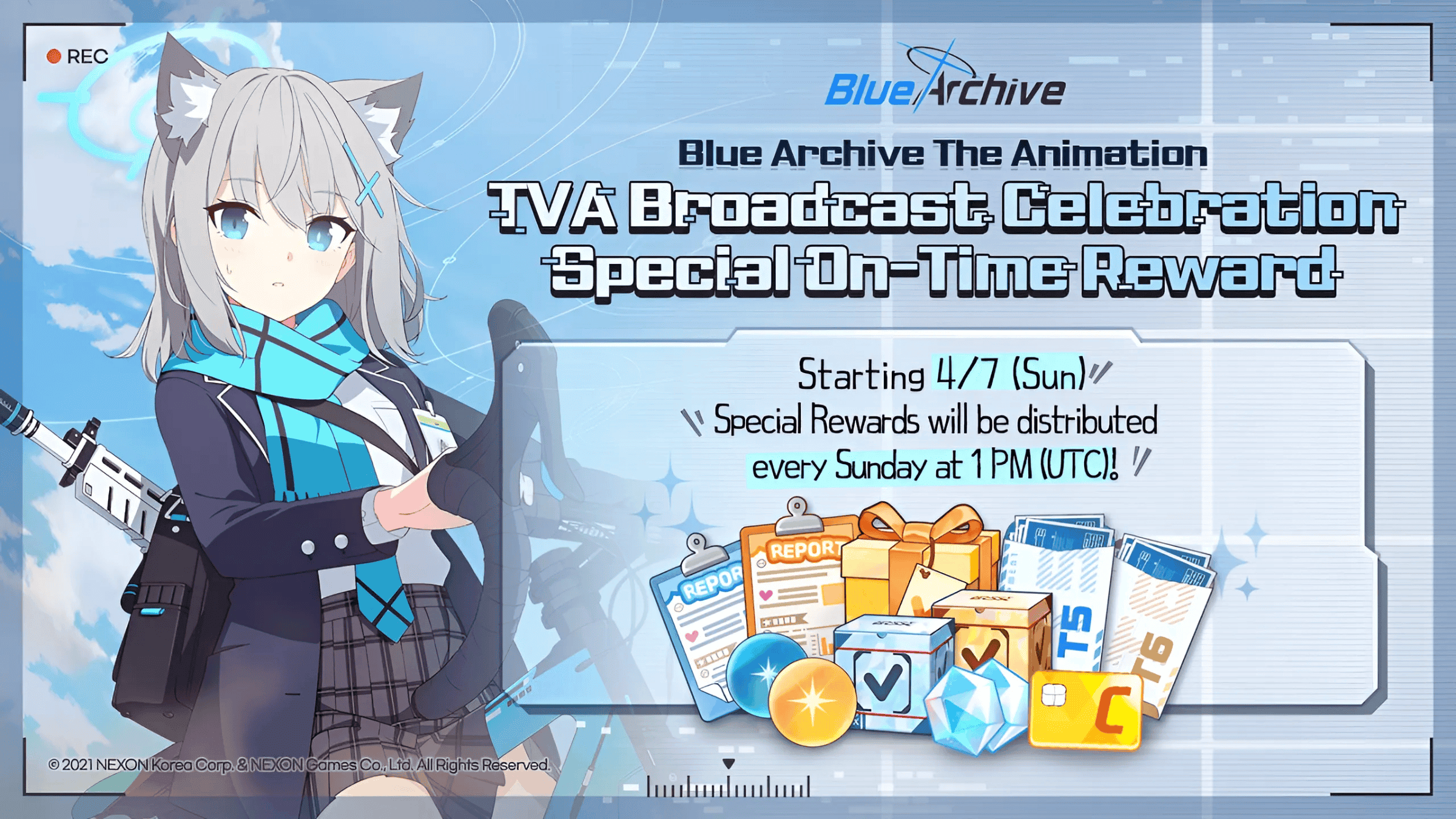 Game アニメ「ブルーアーカイブ The Animation」メインビジュアル (c)NEXON Games / アビドス商店街