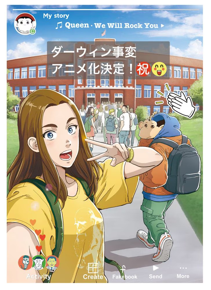 アニメ化を記念した、うめざわしゅんの描き下ろしイラスト