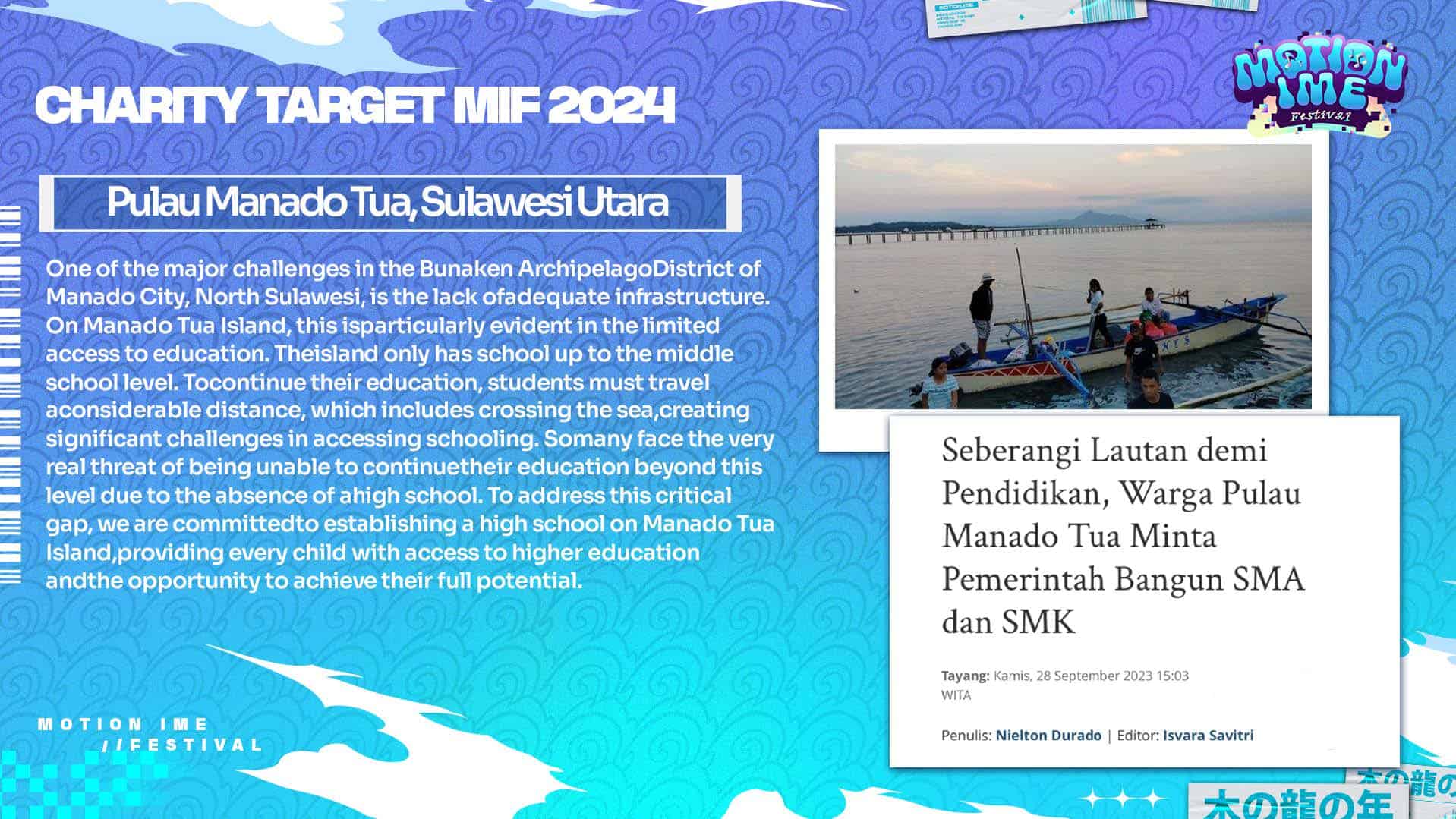 Charity Motion Ime 2024 Pulau Manado Tua, Sulawesi Utara