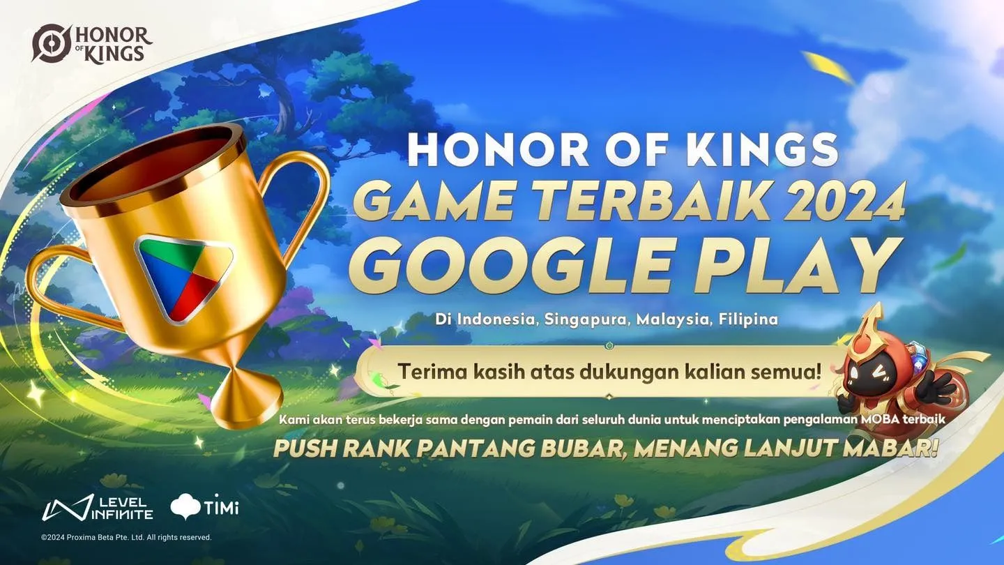 Congrats, Honor of Kings Dapat Gelar Game Terbaik di Google Play Store 2024!