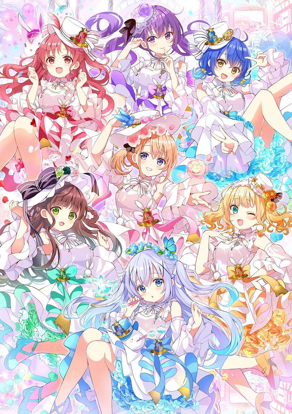 「TVアニメ『ご注文はうさぎですか？』10周年記念スペシャルイベント Rabbit House Talk Party 2025」のグッズにも用いられた、Koiの描き下ろしイラスト