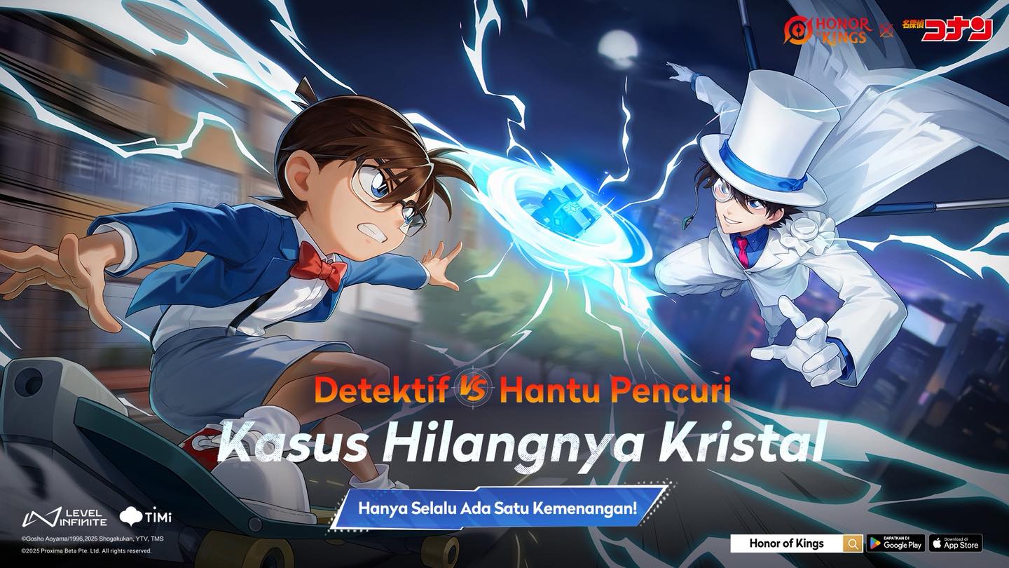 Honor of Kings x Detective Conan Bikin Wibu MOBA Auto Whale! Ada Conan & Kaito Kid Jadi Skin!