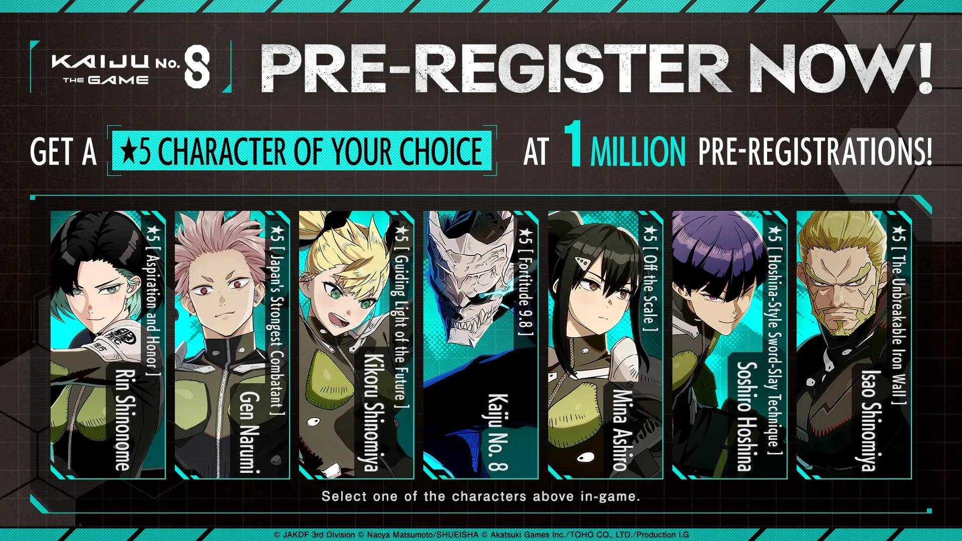 © JAKDF 3rd Division © Naoya Matsumoto/SHUEISHA © Akatsuki Games Inc./TOHO CO., LTD./Production I.G