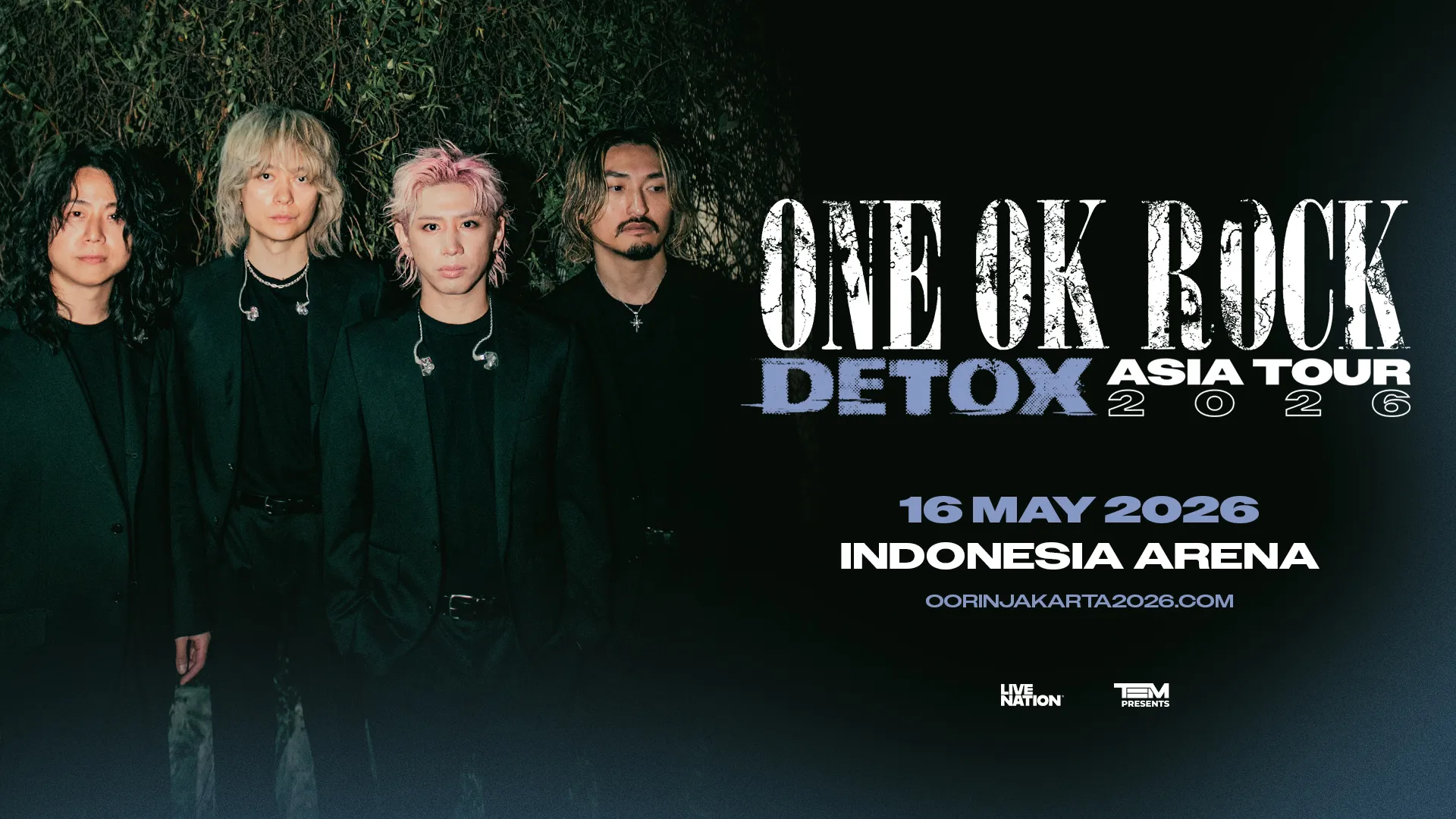 ONE OK ROCK DETOX ASIA TOUR 2026 Mendarat di Jakarta, Tiket Mulai Dijual 4 Desember