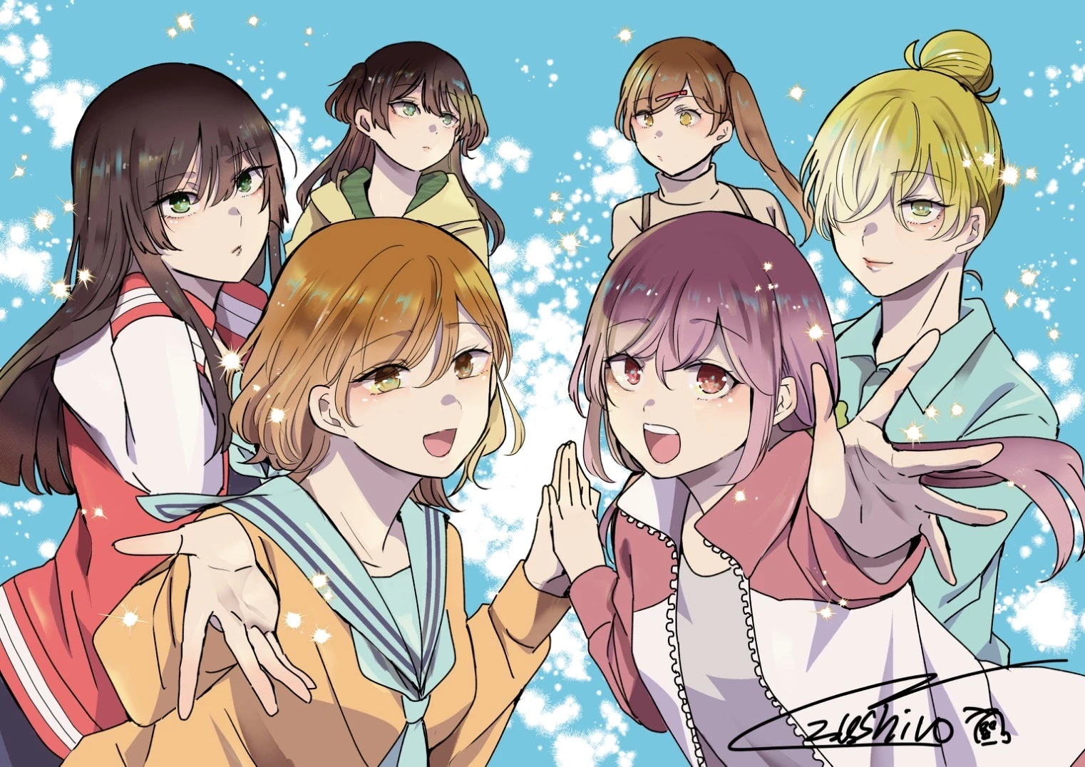 The Moon on a Rainy Night and A Mangaka’s Weirdly Wonderful Workplace collaboration art