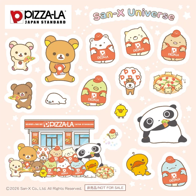 Stiker orisinal San-X Universe - © 2026 San-X Co., Ltd. All Rights Reserved.